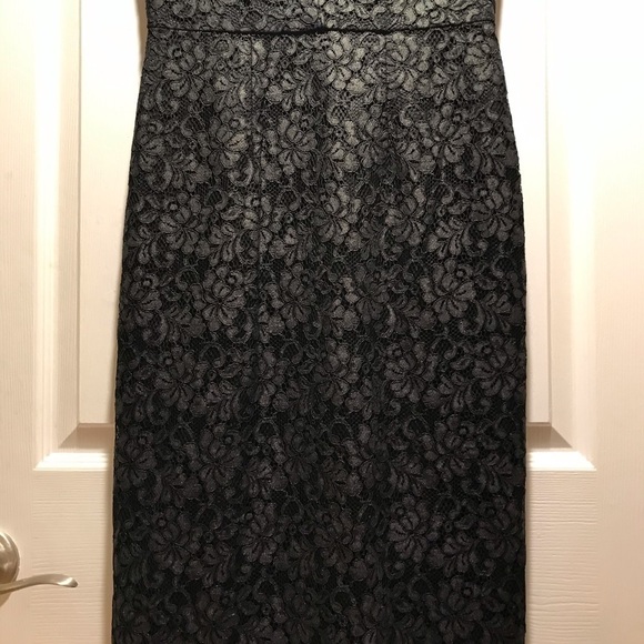 THEIA Lace Column Gown, Long/Full Length - Picture 6 of 8